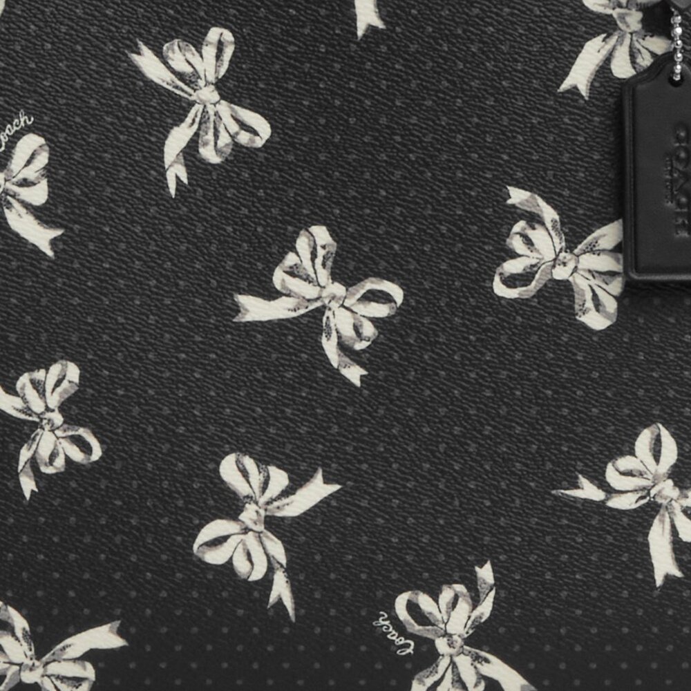 Coach Mollie Tote Bag With Bow Print NWT - Picture 3 of 5